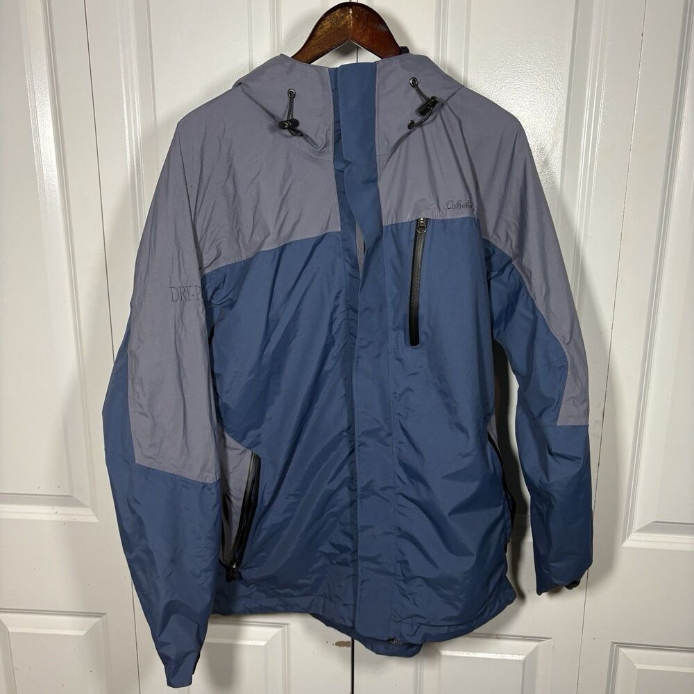 Vintage Cabela’s Dry-Plus Jacket Men’s L Tall Blue Gray Waterproof Outdoor Rain